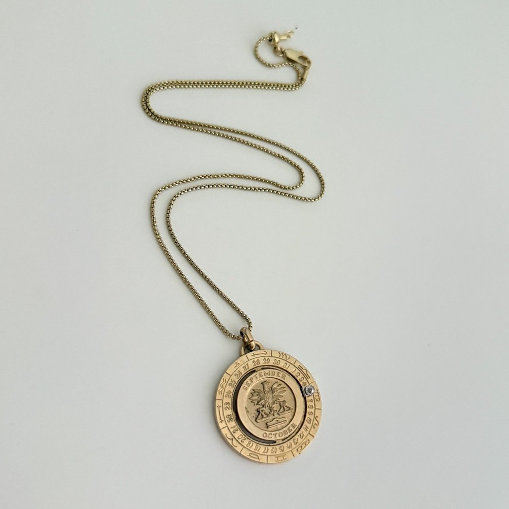 Pierre Cardin Vintage 1979 Libra Zodiac Reworked Necklace with